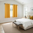 thumbnail image 5 of Yellow Blackout Curtains - Bedroom Window Treatment Curtains Thermal Insulated Room Darkening Drapes for Living Room Kitchen Grommet Light Blocking Drapery, 40 x 45 Inches Long, 2 Panels, 5 of 6