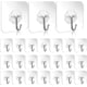 thumbnail image 1 of 30 self-adhesive hooks, transparent hooks max. 10 kg, transparent self-adhesive hooks, 1 of 4