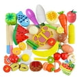 thumbnail image 4 of Juego de 35 Piezas Sunnimix Juguetes de Cocina de Madera Cortar Frutas Verduras, 4 of 8