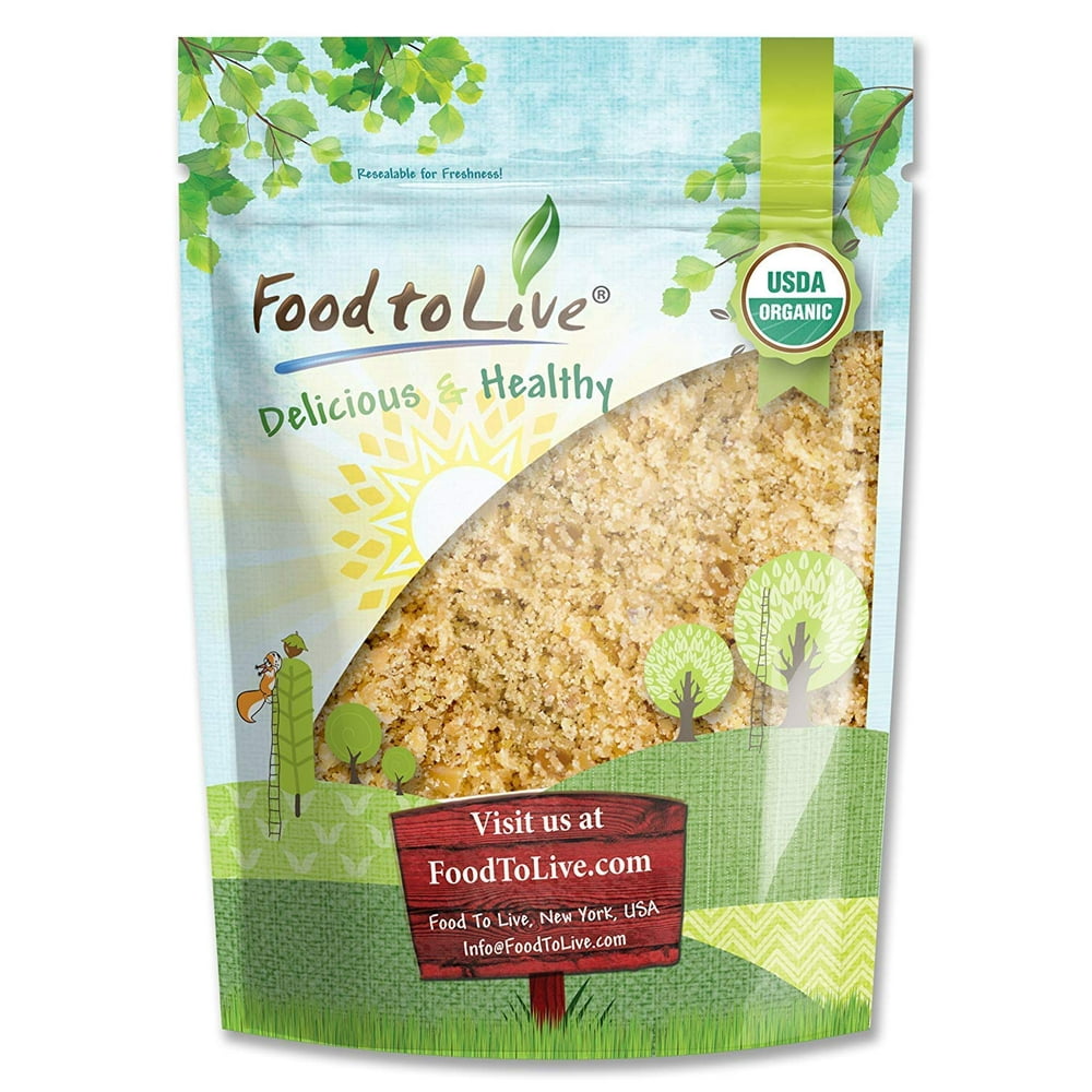 Food To Live Organic Ground Golden Flaxseed (ColdMilled, Raw Flax Seeds Powder / Meal / Flour