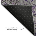 thumbnail image 5 of Addison Rugs Mayfield Premium Machine Washable Transitional Floral Purple Rectangle Rug, 3' x 5', 5 of 7