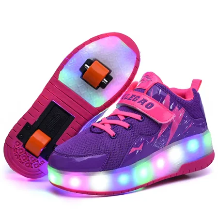 

GEDER-S2 Boys LED Light Soft-soled Sneakers Lightweight Breathable Non-slip Casual Shoes