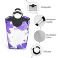thumbnail image 4 of XMXY Watercolor Purple Texture Rectangular Laundry Basket Organizer , Collapsible Folding Tall Clothes Hampers for Laundry with Handles, 4 of 6