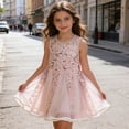 thumbnail image 2 of RMGVDSD Toddler Girl Dresses Girls Summer Sleeveless Dress Elegant Mesh Vest Fashionable Casual Party Gown For Toddler Kids 4-5 Years, 2 of 4