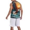 thumbnail image 2 of Sikiie Textured Bald Eagle Basketball Jersey Reversible Men's Mesh Athletic Sports Shirts Training Practice S-4XLLarge, 2 of 6