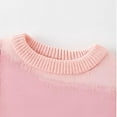 thumbnail image 4 of LIJCC Toddler Girls Oversized Pullover Chunky Knit Sweaters Long Sleeve Crewneck Gradient Multicolored Pullover Tops Colour Block Stretchy Knit Jumper Shirts, 4 of 7