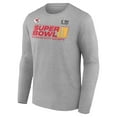 thumbnail image 2 of Men's Fanatics  Heather Gray Kansas City Chiefs Super Bowl LIX Roster Long Sleeve T-Shirt, 2 of 3