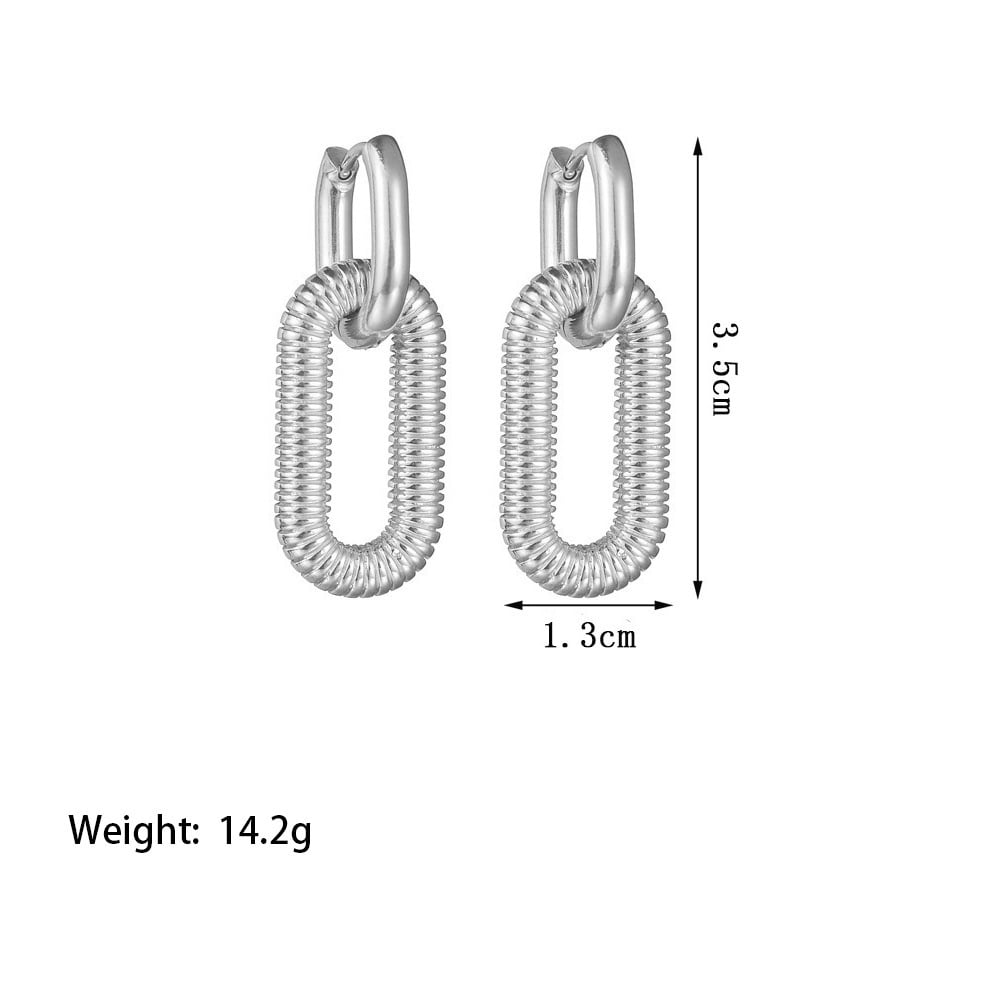 Chunky Chain Link Hoop Earrings for Women Gold or Silver Stainless Steel Ginger Lyne Collection