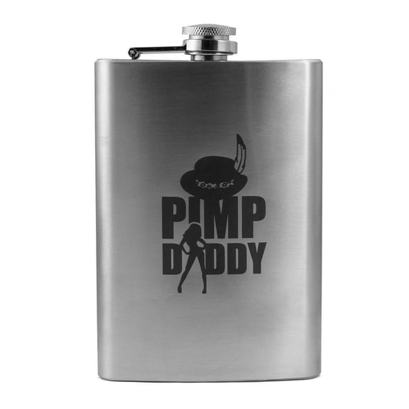8oz Pimp Daddy Flask L1