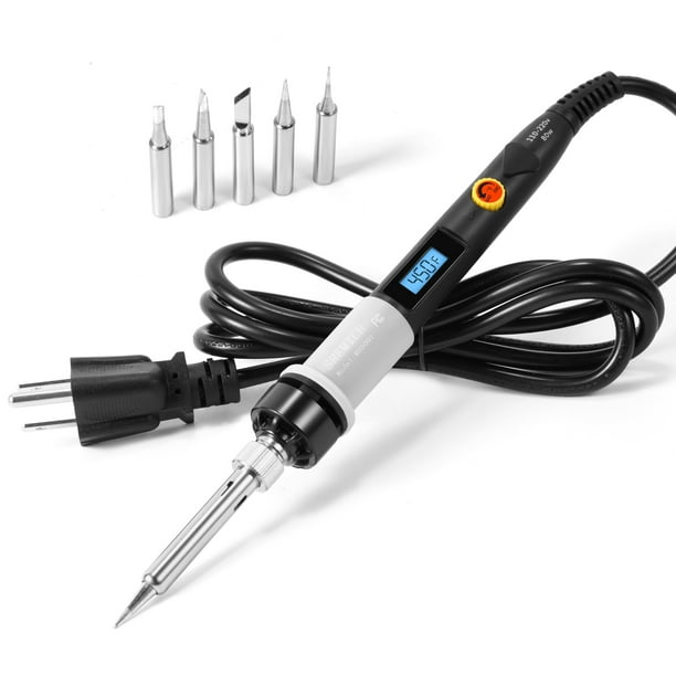 SREMTCH Soldering Iron Kit Electronics,80W Digital LCD Display Welding