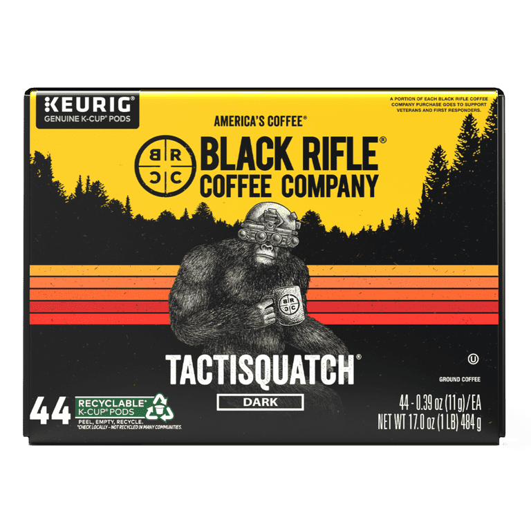 Black Rifle Coffee Company Tactisquatch K Cups Pods, Dark Roast