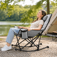 thumbnail image 6 of PNKKODW XL Heated Rocking Camping Chair for Adults,Comfort Outdoor Rocker,3 Heat Levels,Cup Holder,600D Oxford,Heavy Duty 330 lbs,Folding Chair with Back Support,Gray, 6 of 13