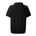 thumbnail image 4 of larppty Womens Polo Shirts Business Casual Work Tops Short Sleeve Button Down Collared V Neck Golf Blouse T-Shirt (Black, XXL), 4 of 5