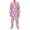thumbnail image 3 of Naloa Orchids Flowers Men’s Pajamas Set - Long Sleeve Button Down Sleep Shirt and Pajama Bottoms Sleepwear Set-XX-Large, 3 of 7