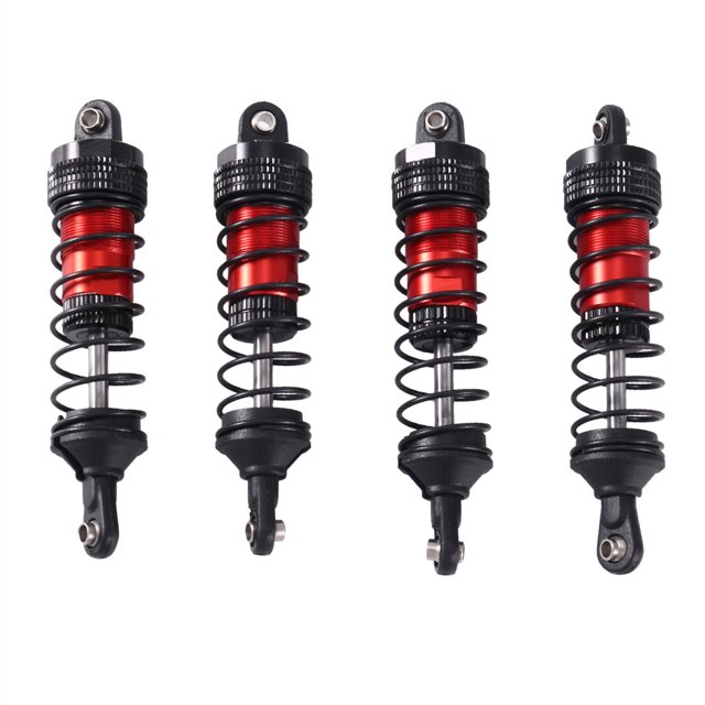 4 piezas de amortiguador delantero y trasero de metal para Wltoys, rojo