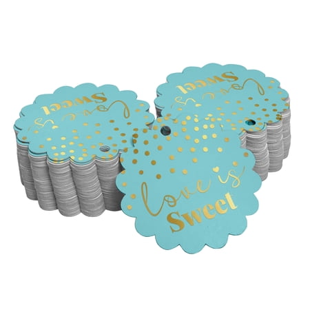 Inkdotpot 100 Pack Love Is Sweet Wedding Favor Paper Tags Craft Real Gold Foil Hang Tags