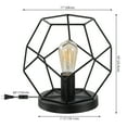 thumbnail image 5 of JONATHAN Y James 10" MidCentury Glam Metal Geometric LED Table Lamp, Black, JYL1047B, 5 of 7