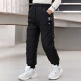 thumbnail image 5 of SonxaHe Toddler Boys Snow Pants Thick Winter Warm Jogger Pants Child Active Snow Wear Pants Black,Sized 4-5, 5 of 6