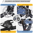 thumbnail image 4 of SHINPT 20in Mountain Bike for Boys and Girls Ages 7-14, 7-Speed Youth Bicycle with Magnesium Alloy Frame & One-Piece Wheels, Lightweight Kids Bike for Road, Dirt, Grass, Perfect Birthday Gift, 4 of 10