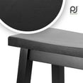 thumbnail image 4 of PJ Wood Saddle-Seat 24 Inch Kitchen, Table, & Bar Counter Stool, Black, 4 of 7