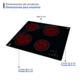 thumbnail image 4 of Parrilla de VITROCERAMICA empotrable de 4 quemadores a 220v Supra Supra Parrilla empotrable de vitrocerámica, 4 of 5