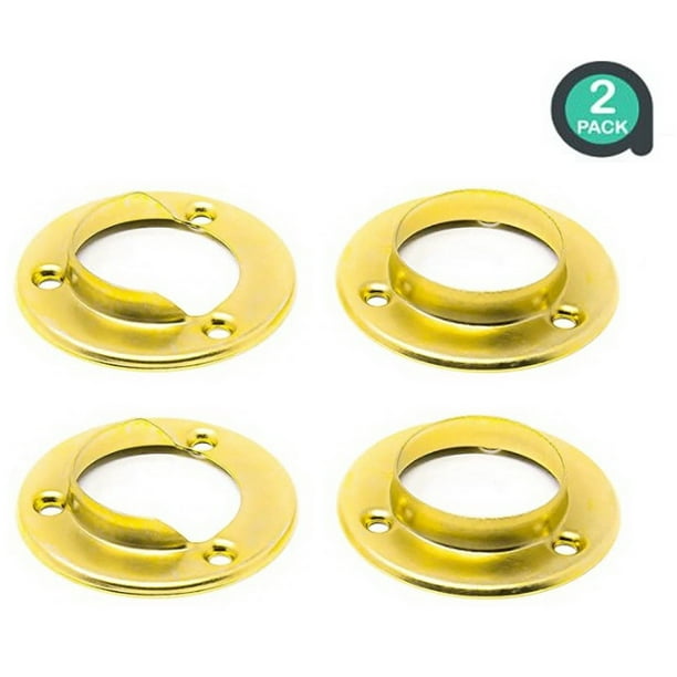 Everbilt 13/8" Metal, Closet Rod Bracket, Pole Sockets with Screws, 2 Pairs