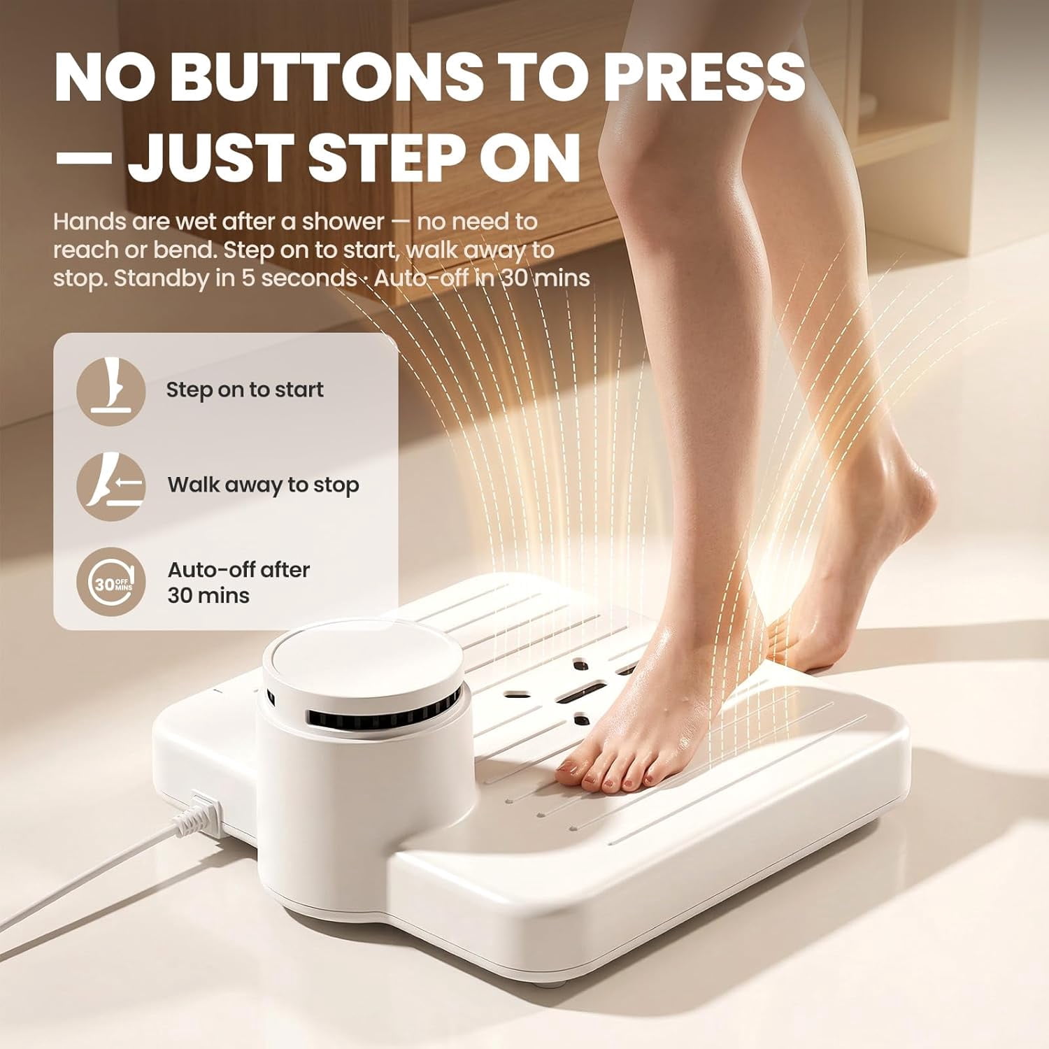 Body Dryer After Shower, Body Care Dryer for Bathroom, Luxury Body Care Dryer, Strong Cold/Warm Breeze, Waterproof Eco-Friendly Body and Feet Dryer