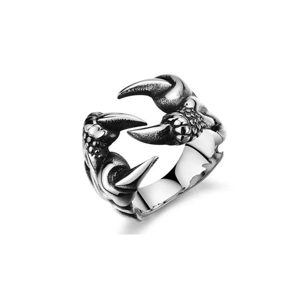 K-KED Punk Gothic Silvery Ghost Claw Skull Knuckle Armour Scary Cosplay Delicate Jewelry Ring