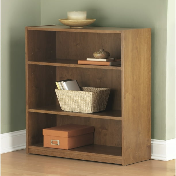 Mainstays 3 Shelf Bookcase Alder Walmart Com Walmart Com