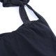 thumbnail image 3 of Mini vestido de verano plisado con cordones vestido de tirantes sin espalda ropa sexy, negro, l Scienceny AP001275-06B, 3 of 7