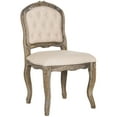 thumbnail image 4 of SAFAVIEH Eloise French Leg Dining Chair - Set of 2, Beige/Rustic Oak, 4 of 5