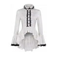 thumbnail image 1 of Coswear Haut en Dentelle Gothique Manches Longues Style Élégant Robe de Cour, 1 of 6