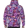 thumbnail image 5 of Hoodies for Men - Blue Purple Paisley Long Sleeve Comfrt Men'S Fashion Hoodies & Sweatshirts, Sweatshirts for Men Hoodies Pullover Clothing Clothes with Pouch, 5 of 7