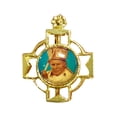 thumbnail image 4 of Lapel pin gold cross and enameled print, 4 of 11