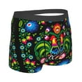 thumbnail image 3 of Fotbe Roosters and Flowers Men’s Total Support Pouch Boxer Briefs, X-Temp Cooling, Moisture-Wicking Underwear, Regular, Long-leg and Trunk-Small, 3 of 9