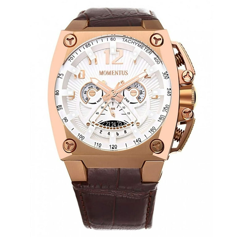 Momentus X500R-02KR Men's Limited Editions Chrono White Dial Brown