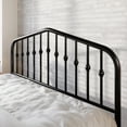 thumbnail image 4 of Amolife Queen Size Metal Platform Bed Frame with Victorian Vintage Headboard & Footboard, Black, 4 of 9