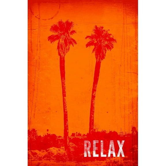Relax, motivational poster print