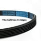 thumbnail image 4 of Garden Mower Rubber Drive Belt 6PJ490, 490mm x 14mm Replacement for Walk-Behind Lawn Equipment, 4 of 4
