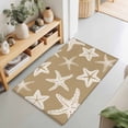 thumbnail image 2 of Entryway Rug 2'x3', Beige Brown Starfish Coastal Kitchen Runner Rugs Non-Slip Carpet Mats, Nautical Summer Ocean Abstract Art Bedside Rugs Runners Washable Floor Carpet for Bathroom Laundry Room, 2 of 8