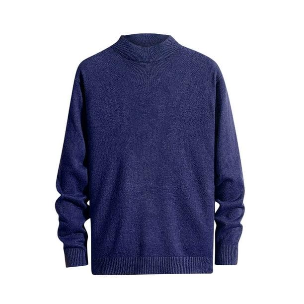 Pisexur Men s Fall Pullover Crew Neck Hoodies Slim Fit Lightweight Sweatshirts Knitted Pullover for Casual Sweatshirt