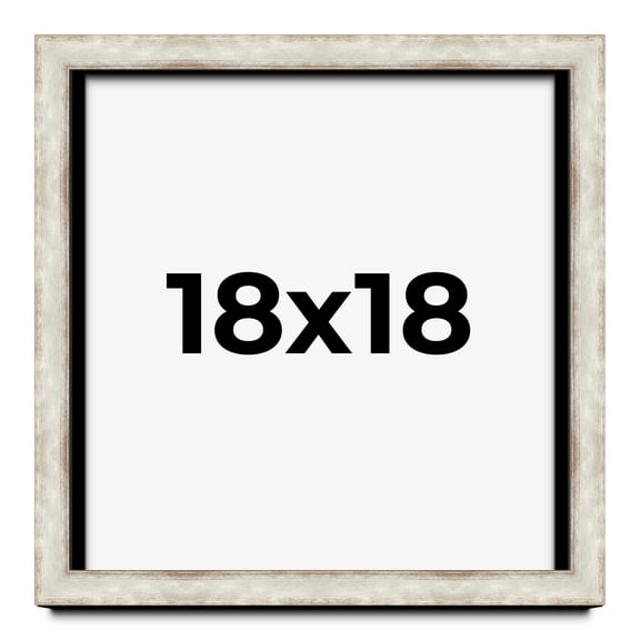 18x18 Shadow Box Frame Silver | 1.625 Inches Deep Real Wood Contemporary Shadowbox Display Frame |