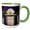 Green/White, variant on 3drose, Jefferson Memorial. Cherry Blossoms, Statue and Tidal Basin, 11oz Two-tone Green Mug
