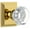 Lifetime Brass, variant on Grandeur Csqchm_Psg_238_Cs Chambord Crystal Solid Brass Passage Door Knob Set - Brass
