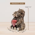 thumbnail image 2 of Highland Cow Couple Figurine Holding Heart – Rustic Resin Highland Cow Statue, Romantic Farmhouse Tabletop Shelf Home Decor - Adorable Animal Lovers Gift for Anniversary, Wedding, Valentine’s Day, 2 of 9