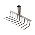 thumbnail image 4 of koolsoo Garden Rake Head Bow Rake Multipurpose Gardening Tool for Backyard Lawn Farm 9 Tines, 4 of 9