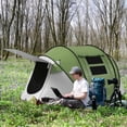 thumbnail image 2 of Pop Up Tent with Porch and Carry Bag, Waterproof, for Camping Hiking, Green, 2 of 4