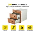 thumbnail image 1 of EDTara Outdoor Kitchen Triple Drawer Set, 17" w Flush Mount Bbq Storage With Stainless Steel Handle for Bbq Island, 1 of 6