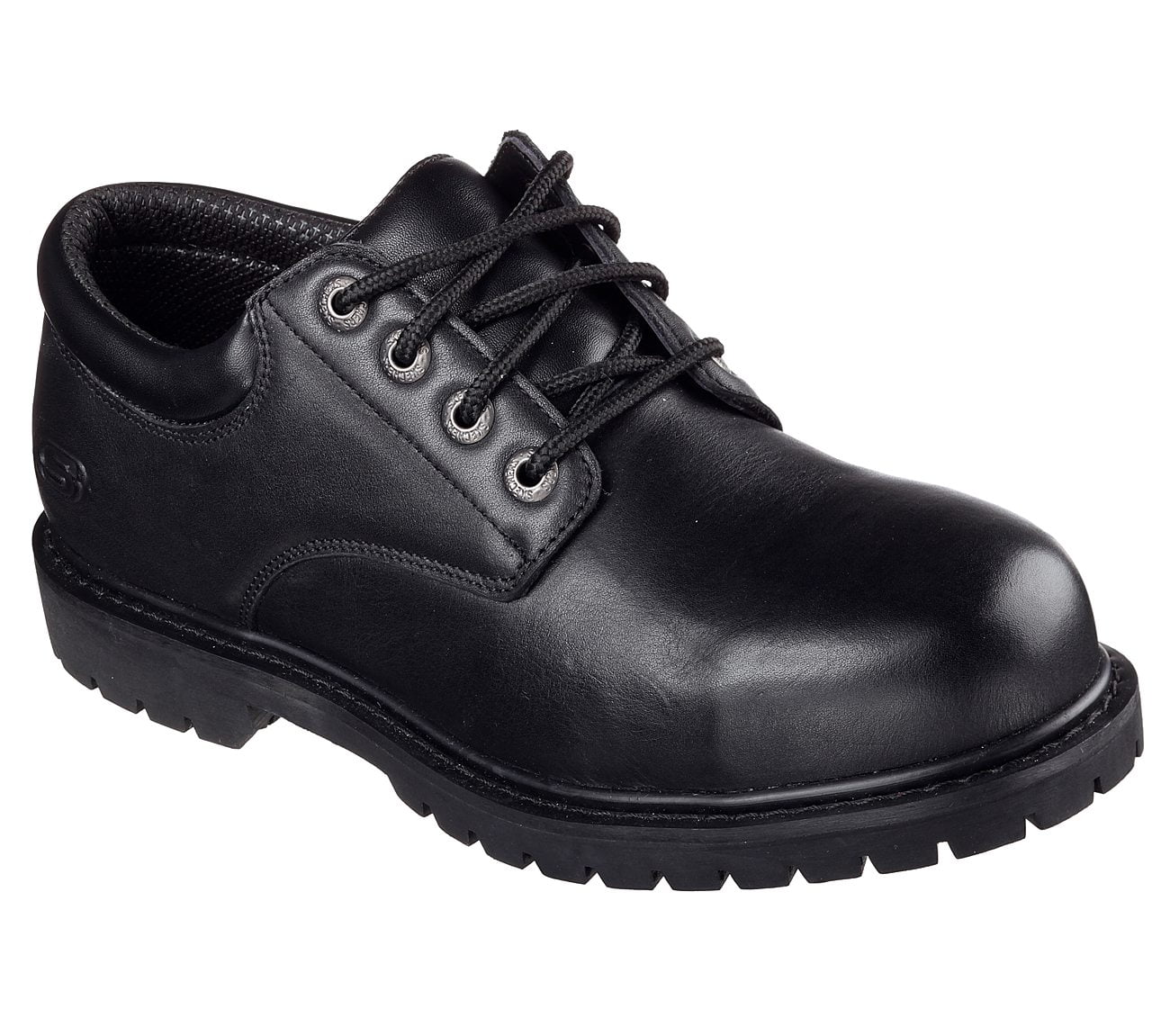 black work shoes skechers