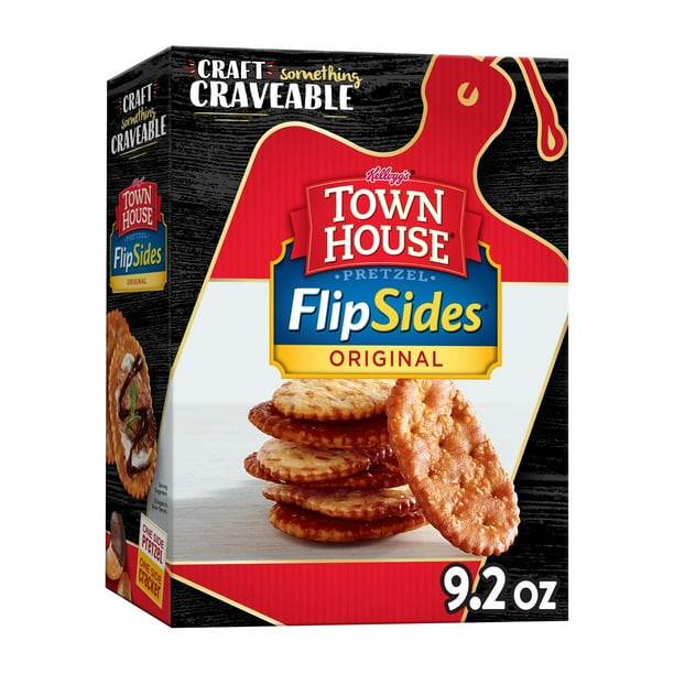 Kellogg's Town House Pretzel FlipSides Crackers, Holiday Baked Snack
